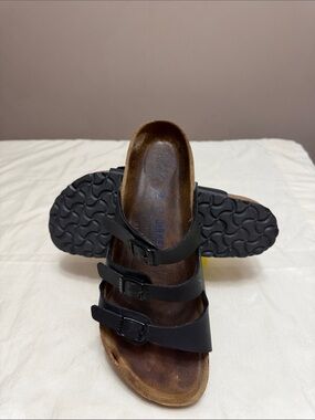 BIRKENSTOCK FLORIDA BIRKO-FLOR SOFT FOOTBED BLACK SANDAL